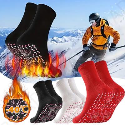 2 Paar Professionelle Unisex Selbstheizende Socken Therapie Gesundheitspflege Atmungsaktiver Fußmassagegerät Ski Warme Socken Warm Bequem