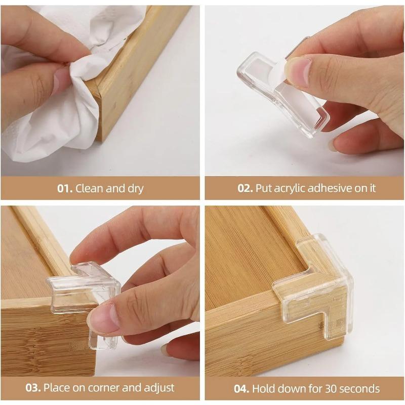 Baby Safety Silicone Edge Protector Soft Transparent Child Proofing Anti-Collision Table Corner Cover Furniture Protection for Kids