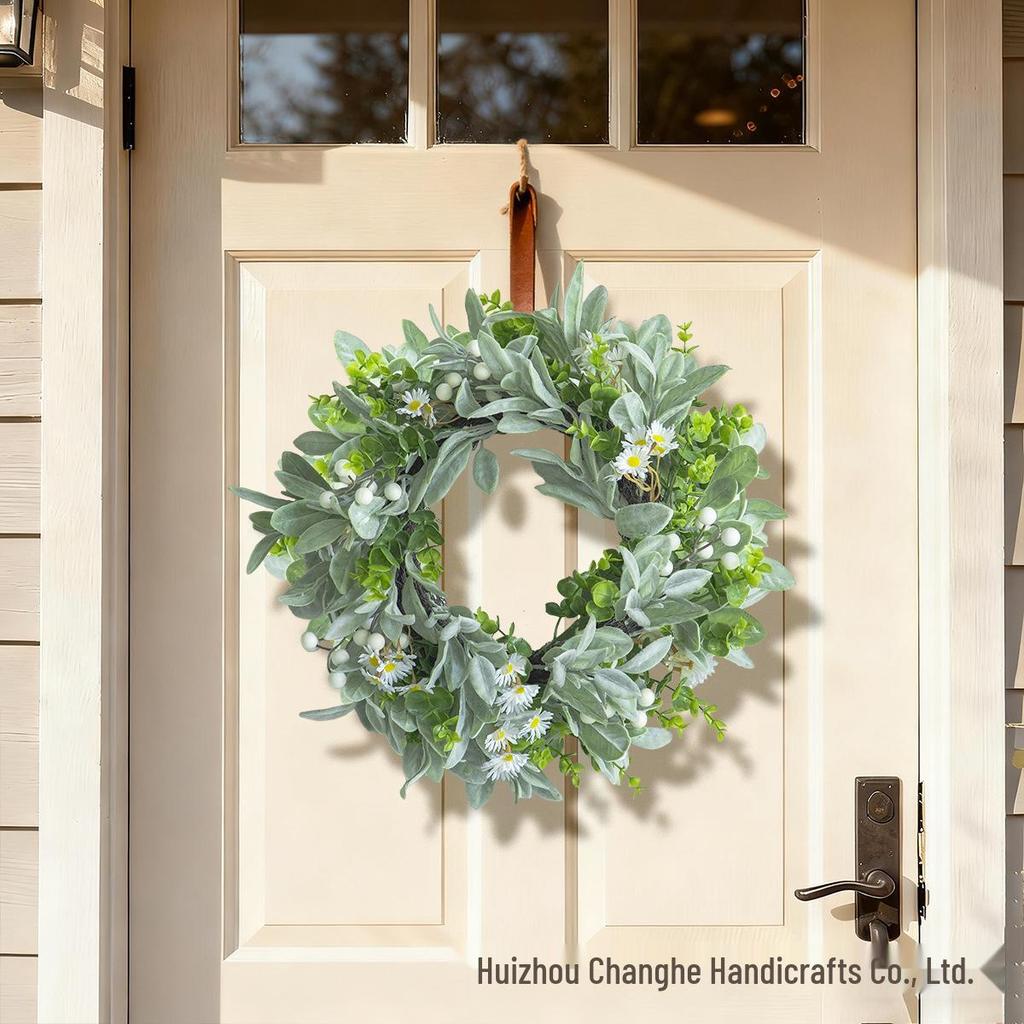 Spring Eucalyptus Daisy Wreath for Door & Window Hanging Home Décor