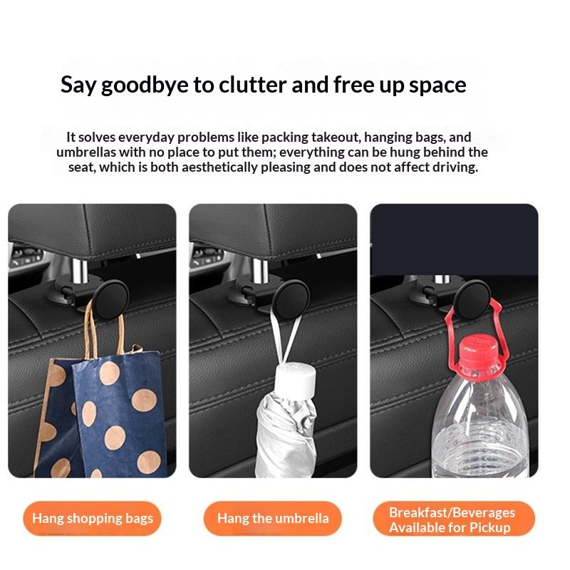 Car Back Seat Hook Car Interior Organizer Accessories 20Kg Heavy Duty For Grocery Bag Car Headrest Hanger