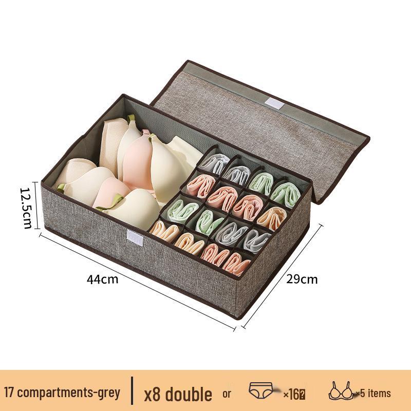 

Складной органайзер для нижнего белья и носков с крышкой для ящиков в спальне