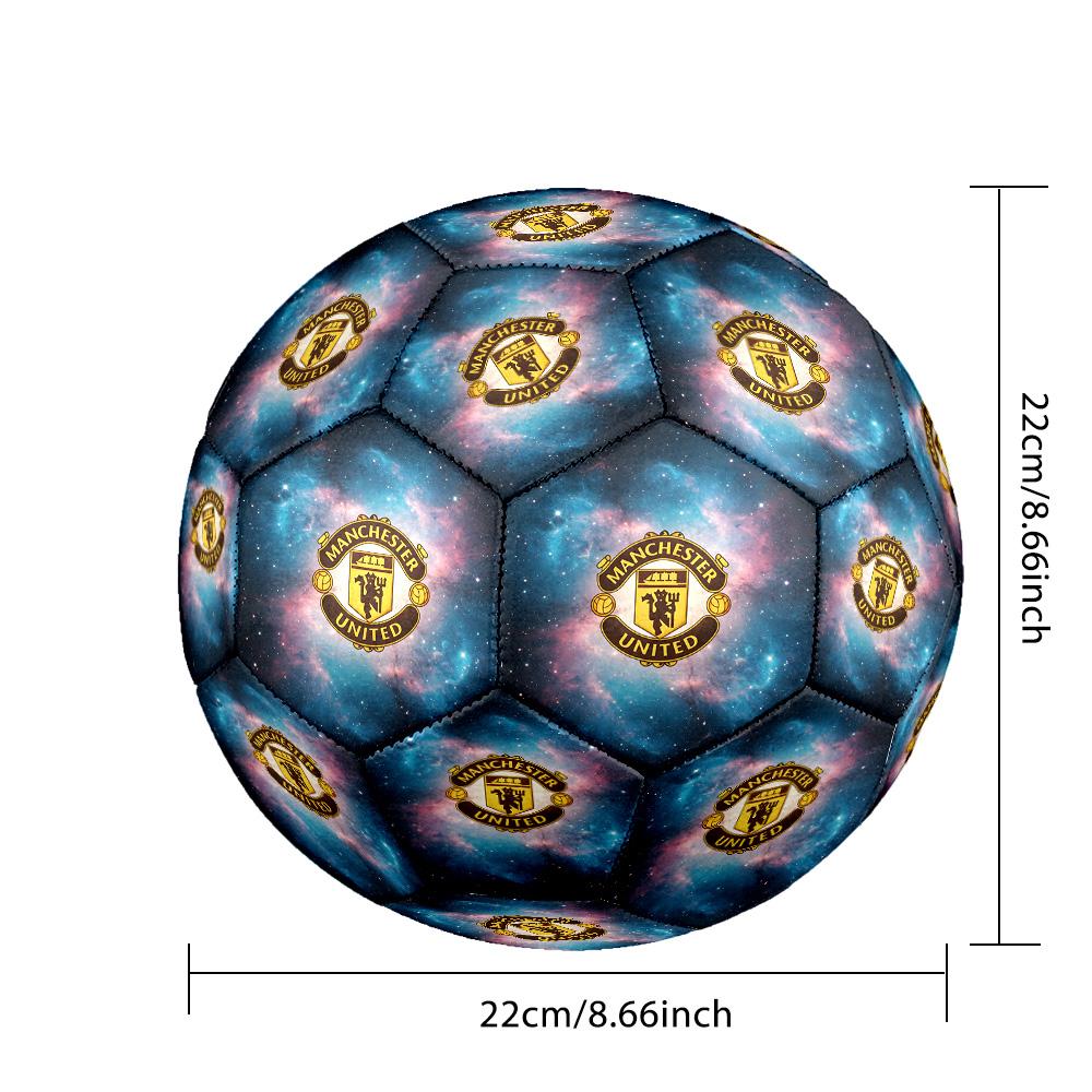 Manchester Crest Size 5 Football Machine-Stitched Indoor/Outdoor Universal Football Perfect Gift for Sports Enthusiasts