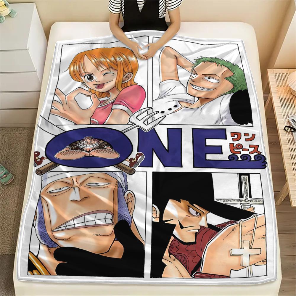One Piece character Print Flannel Blanket,High quality Comfortable for All Seasons,Home Decor,Warmth and Comfort,Perfect for Christmas Gifts