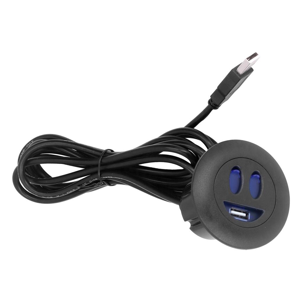 5V USB Charging Socket Outlet with 2.5m/8.2ft Power Cord Embedded Installation for Home Bedside