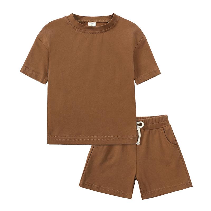 

Children s Set for Boys and Girls Korean Summer Sports Set Summer T-shirts and Shorts 140