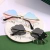 Cloud sunglasses two-color fashion cloud lightning shape irregular glasses frameless decorative party sunglasses