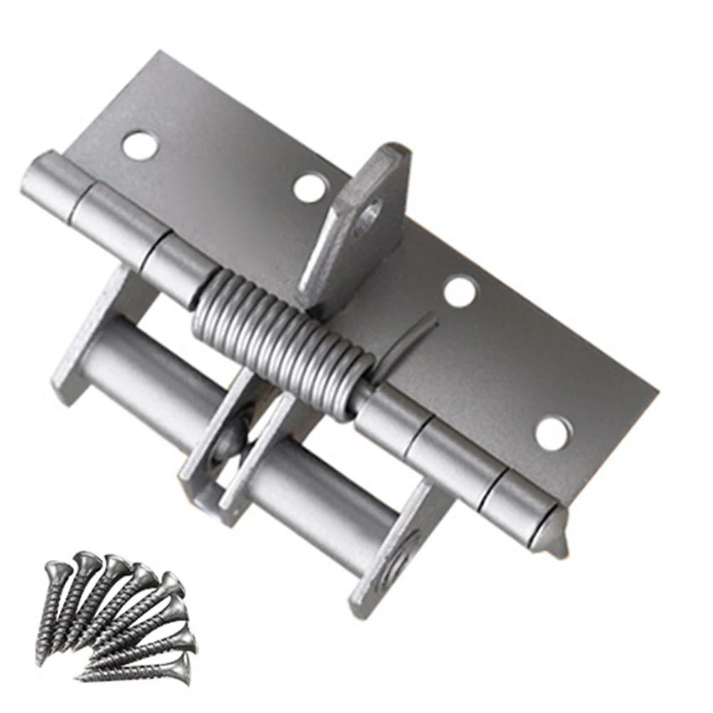 Self Closing Door Hinges Invisible 4 Inch Spring Door Hinge 90-Degree Positioning Heavy Duty Hinges Anti-Rust Household Hardware