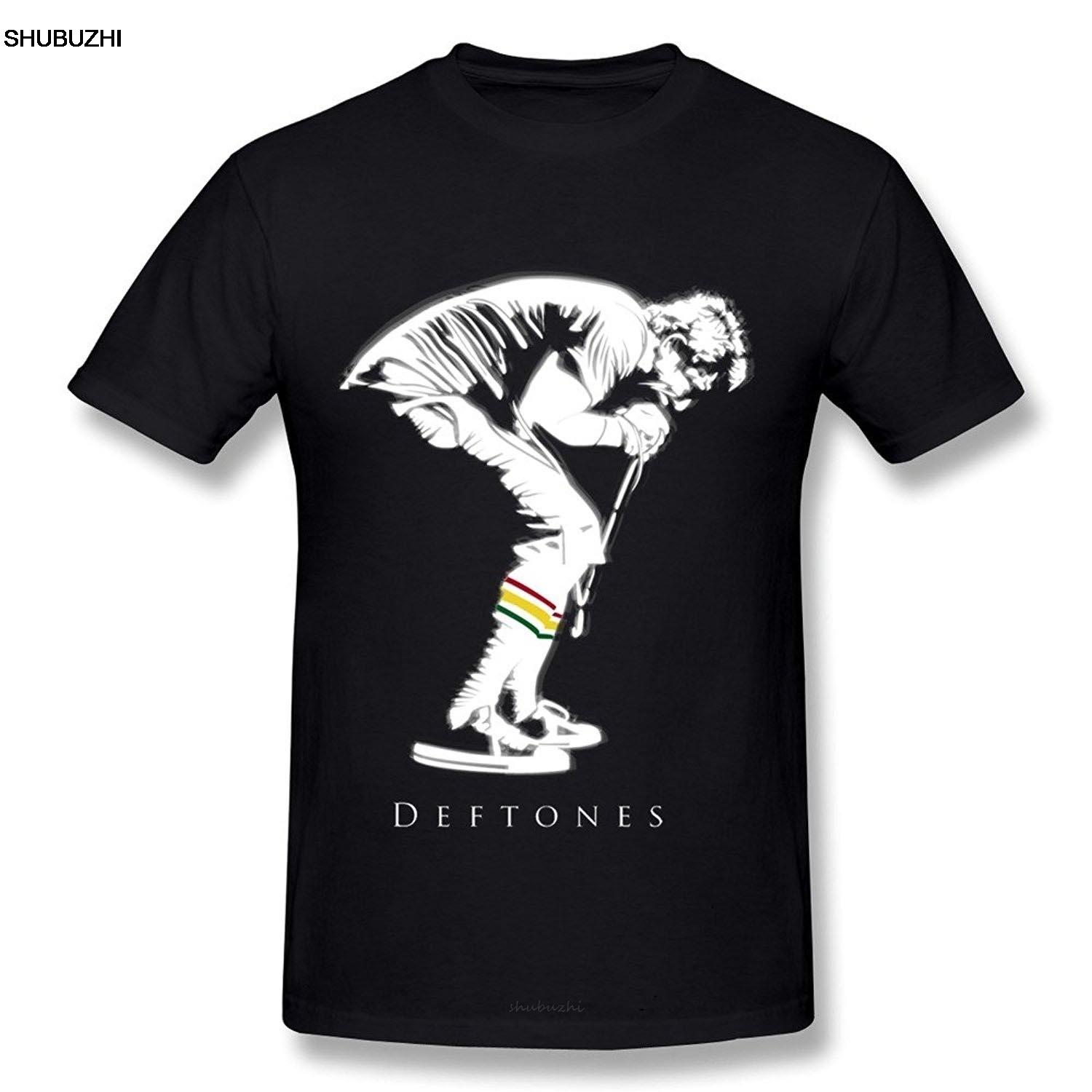 

funny t shirts Fashion Mens TShirt funny Tshirt Deftones T Shirt For Men Black male brand teeshirt men summer cotton t shirt S