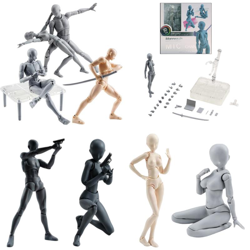 Action Figure Drawing Model Artists Gift Abs Human Mannequin Kit Men Bjd Women
