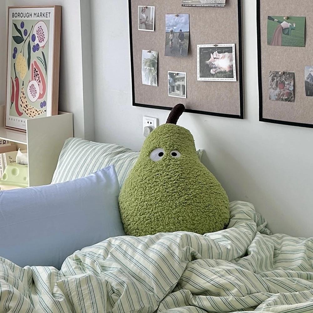 Ein Großes Birnen Plüsch Sofa Schlafen Komfort Kissen Dekoration Beinklammer Grüne Puppe Zum Senden Kinder Geburtstag Weihnachtsgeschenk