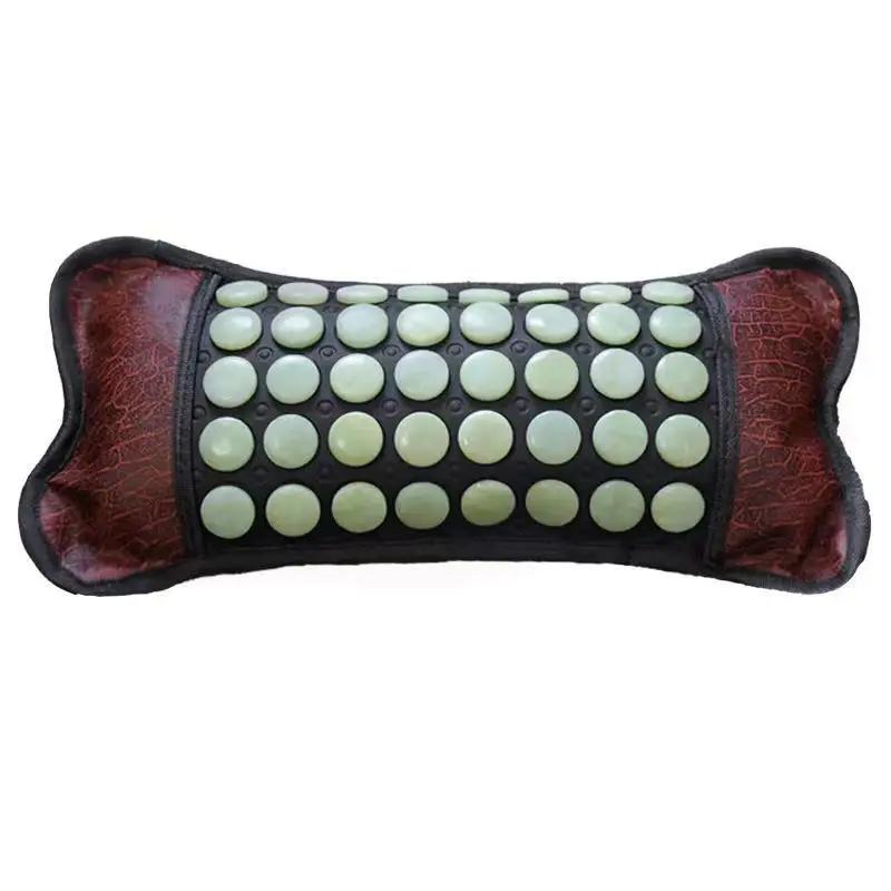 220V Adjustable Temperature Jade Heated Massage Pillow, Memory Cotton Cervical Heating Pillow/Tomalin Bianshi Summer Cool Pillow