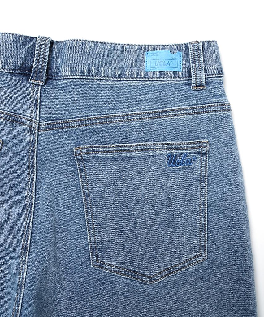 UCLA Unisex Basic Washed Wide Denim Pants [Indigo](Uz9Dp8A_04)