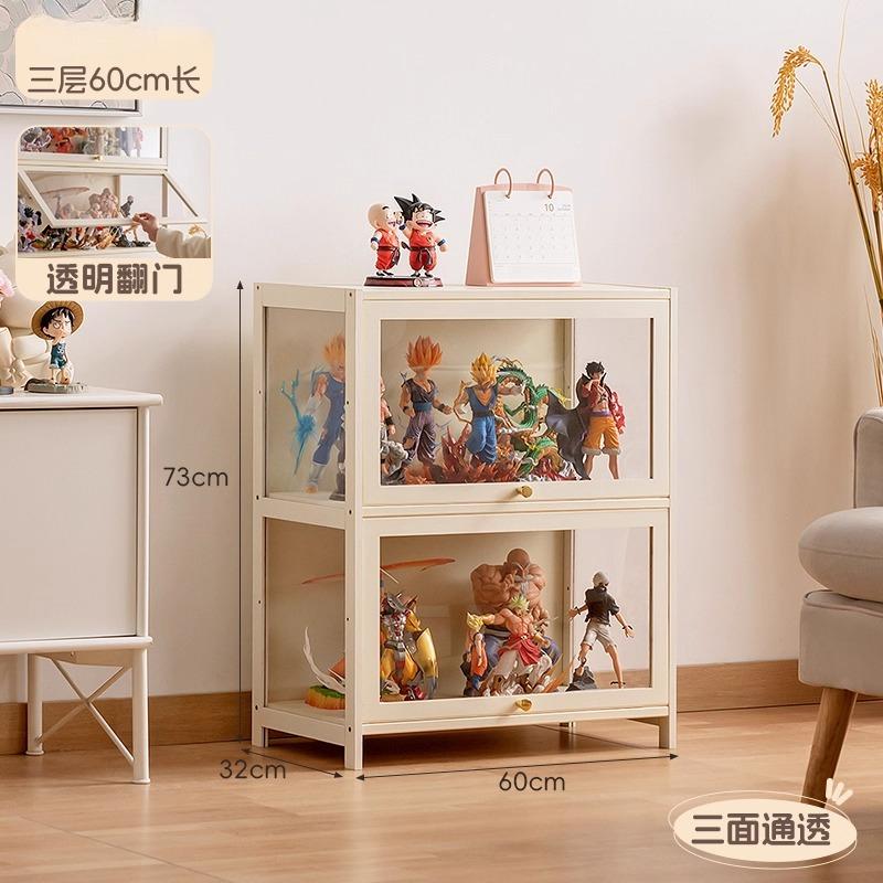 Acrylic figurine display cabinet with transparent design collectibles,models cosmetics,dust-proof countertop display stand