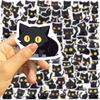 10/30/50/100pcs Cute Anime Little Black Cat Stickers Kawaii Cartoon Sticker Waterproof DIY Laptop Phone Luggage Graffiti Decals