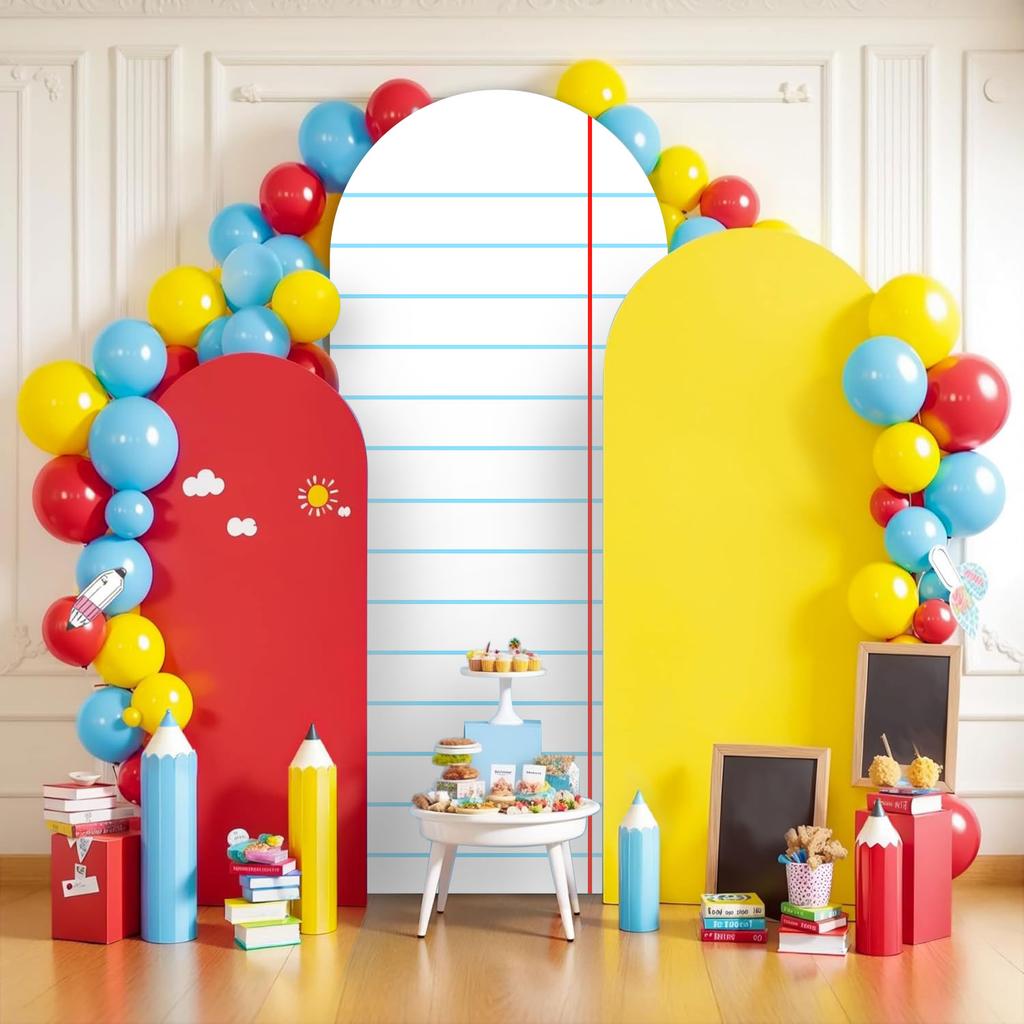 6.24ft Hausaufgabenbuch Bogen Stoffbezug, Schulanfangszeit Stoffbezug, Abschlusssaison Party Hintergrundbezug Dekoration