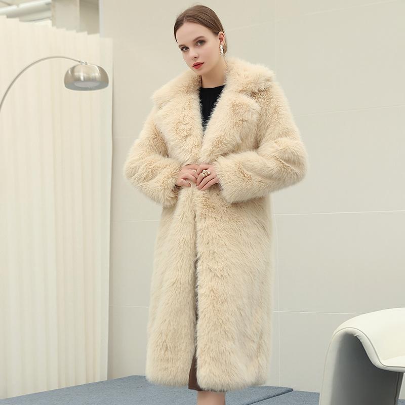 Autumn And Winter New Fur Coat Women s Long Style Imitation Fox Fur 2XL