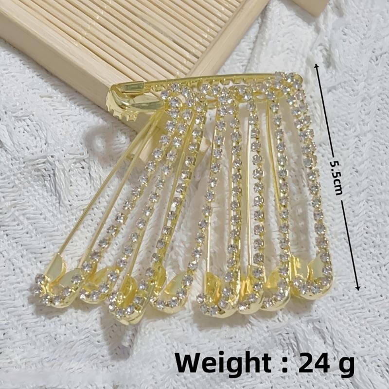 10 ks Dekorativní brože na oblečení Doplňky Elegantní připínáčky s kamínky Rafinované klipy na sukně a klopy