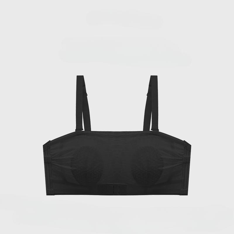 Women's Strapless Bra Non-slip Small Breast Reduction Anti-sagging Ultra-thin Bandeau Bra for Large Sizes