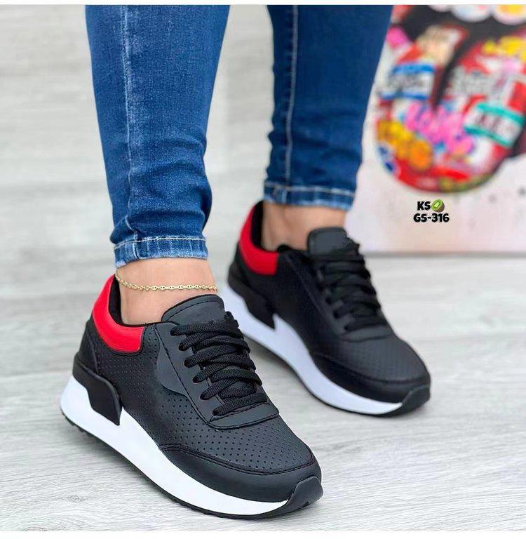 Mesh Lace-up Women's Round Toe Sports Shoes – Soft Sole, Casual Sneakers for Students