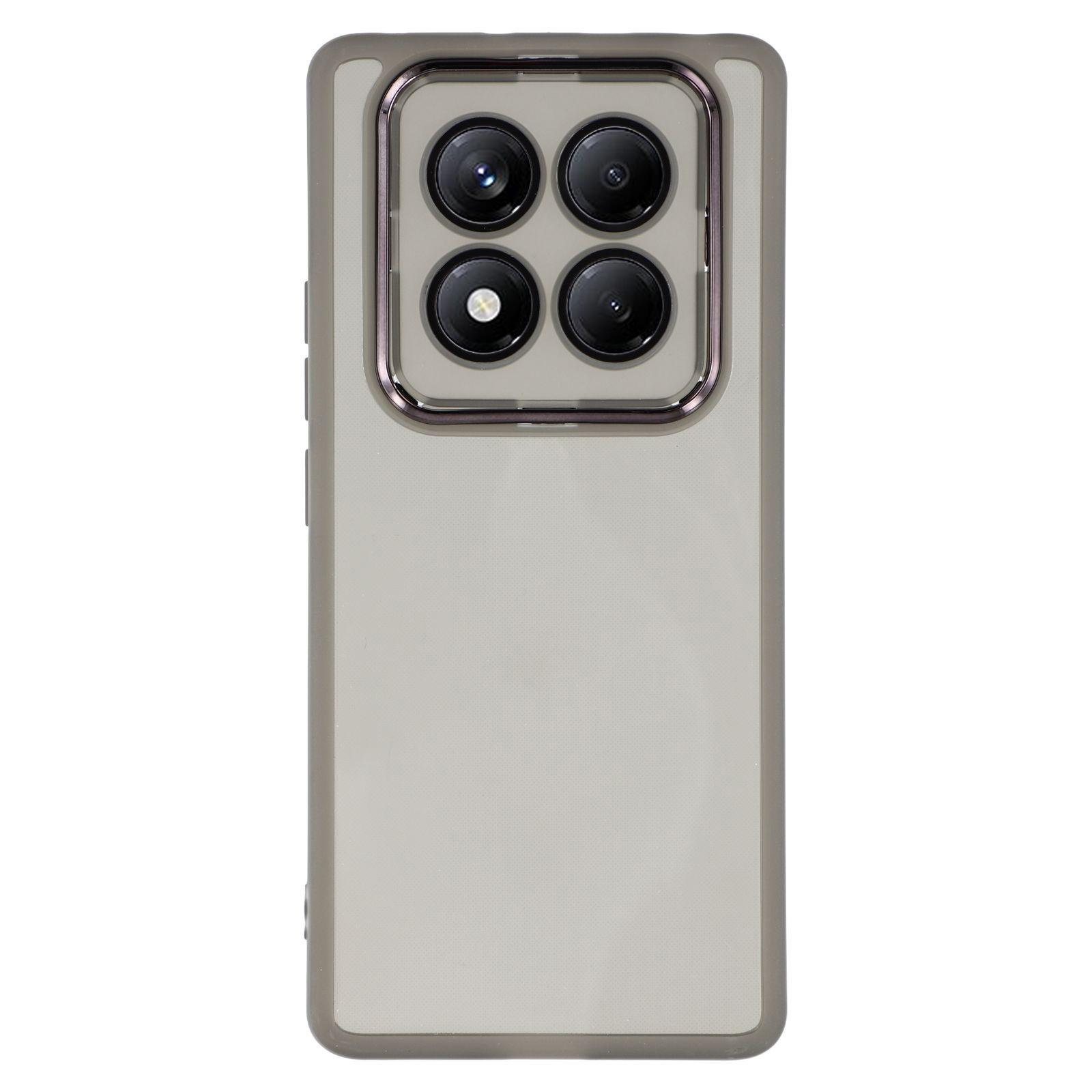 

Чохол для Xiaomi Redmi Note 14 Pro 4G з гальванізованою рамкою камери, ТПУ чохол для телефону Transparent Black