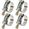 1.5 Inch T-Bolt Hose Clamp, 304 Stainless Steel, 4 Pack | Working Range 46mm-52mm, For 1.5" Hose ID, Turbo Intake Intercooler