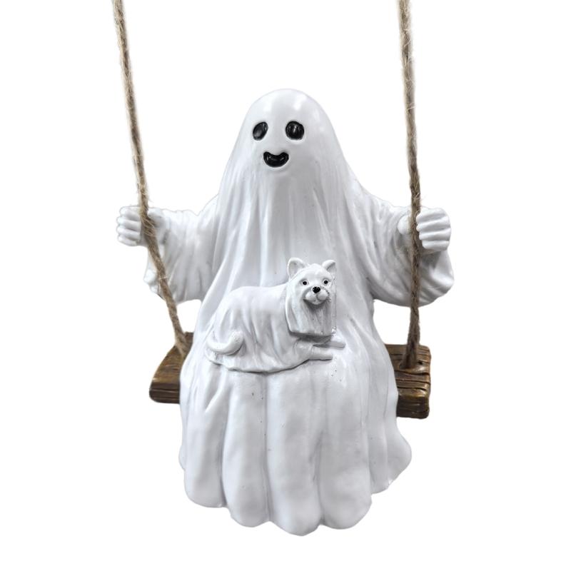 

Halloween Specters Swinging Sculpture Halloween Hanging Swing Specters Resin Crafted Eerie Specters for Party Scene 1
