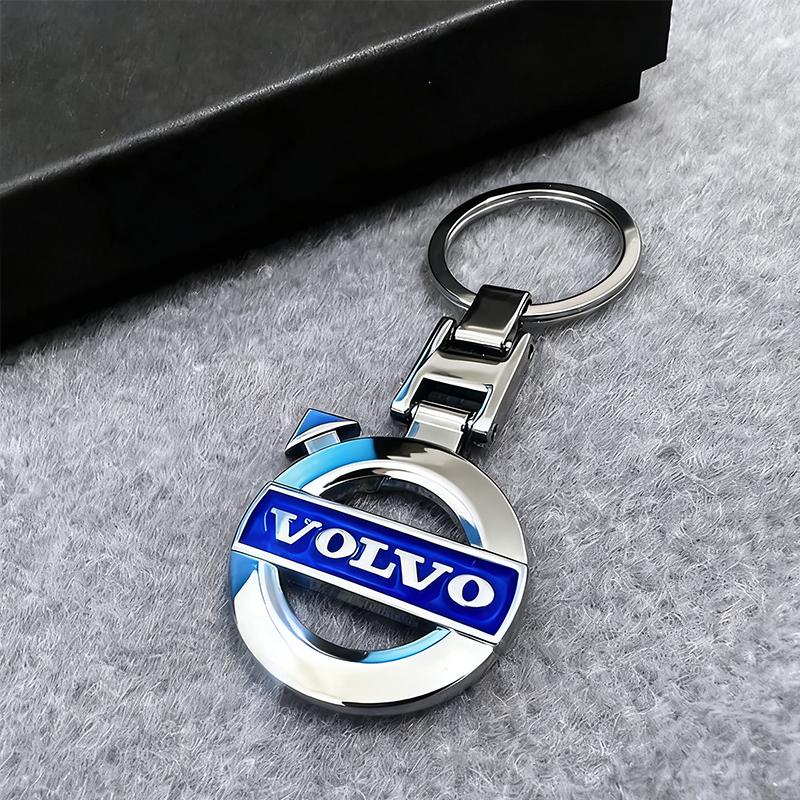 Car Logo Key Chain Ring - 3D Chrome Metal Car Keychain Keyring Volvo XC60 V50 S60 XC90 V60 V40 XC40 V70 S90 Olestar AWD S80 C40
