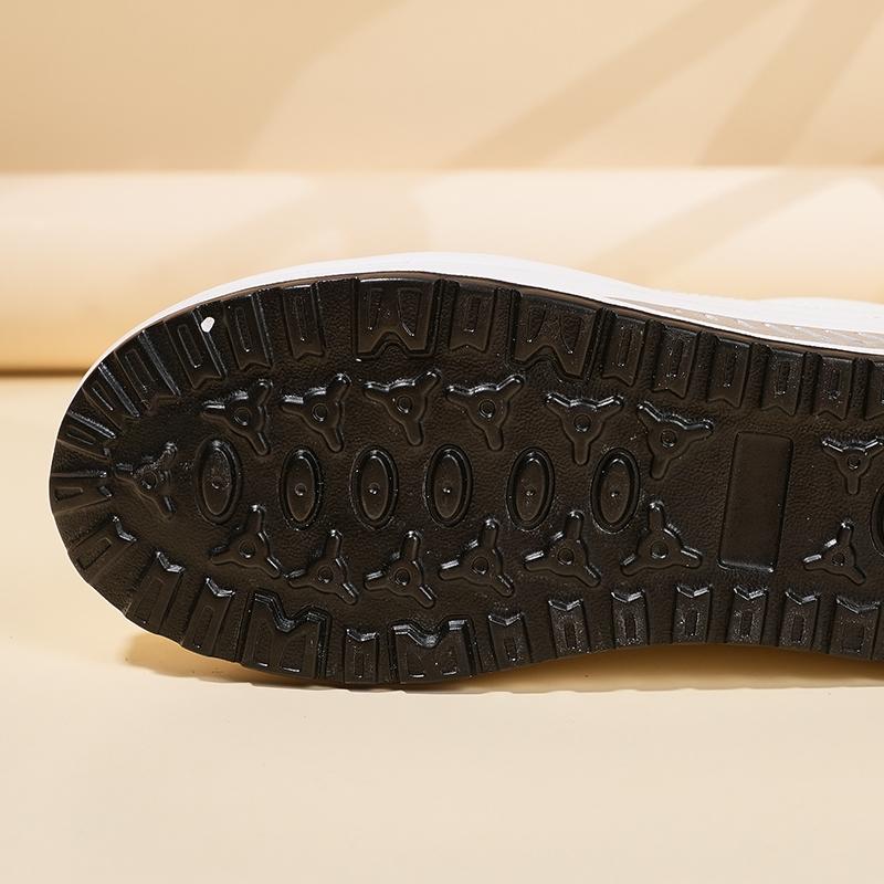 Women's Sneakers Height Increase White Leather Platform Casual Simple Thick Sole Elevator Shake Shoes