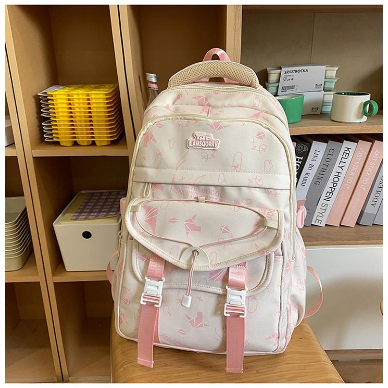 School bag new high-value college style fresh and sweet backpack junior high school students lightweight large-capacity backpack