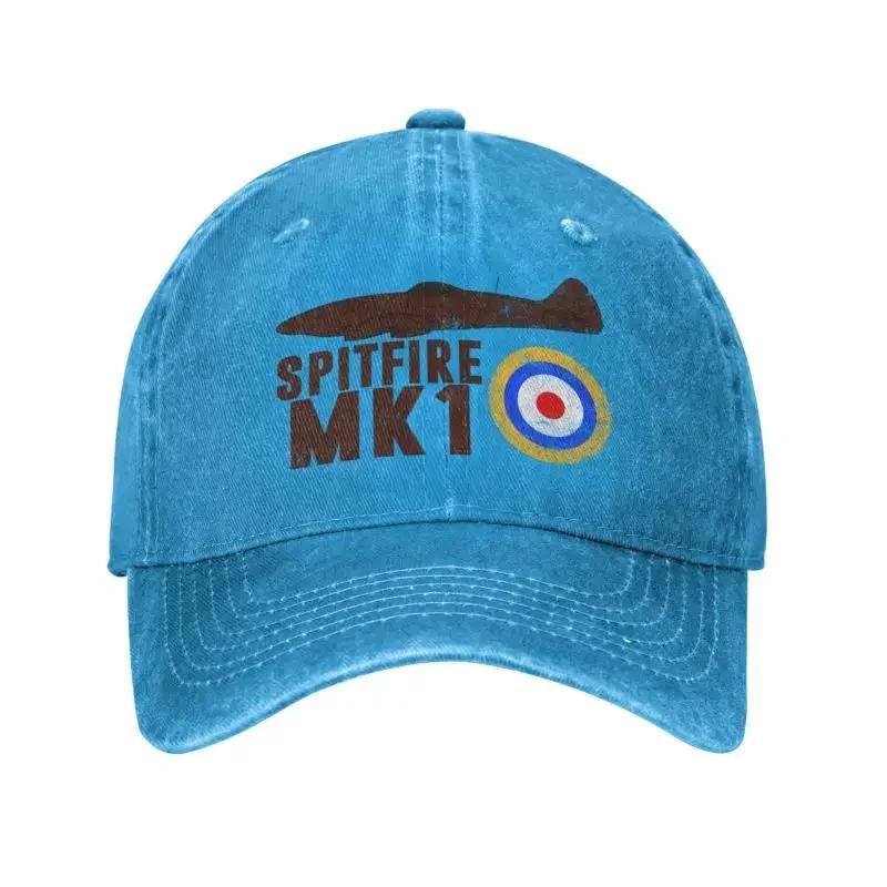 Unisex Cotton Vintage Spitfire UK 1 RAF British WWII Baseball Cap Adult Supermarine Fighter Adjustable Dad Hat Sun Protection