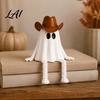 Decorative Ghost Pumpkin Dolls 3D Printed Halloween Decoration Cute Figurine with Unique Craft Gifts Movable Joints for Coffee Table Shelf