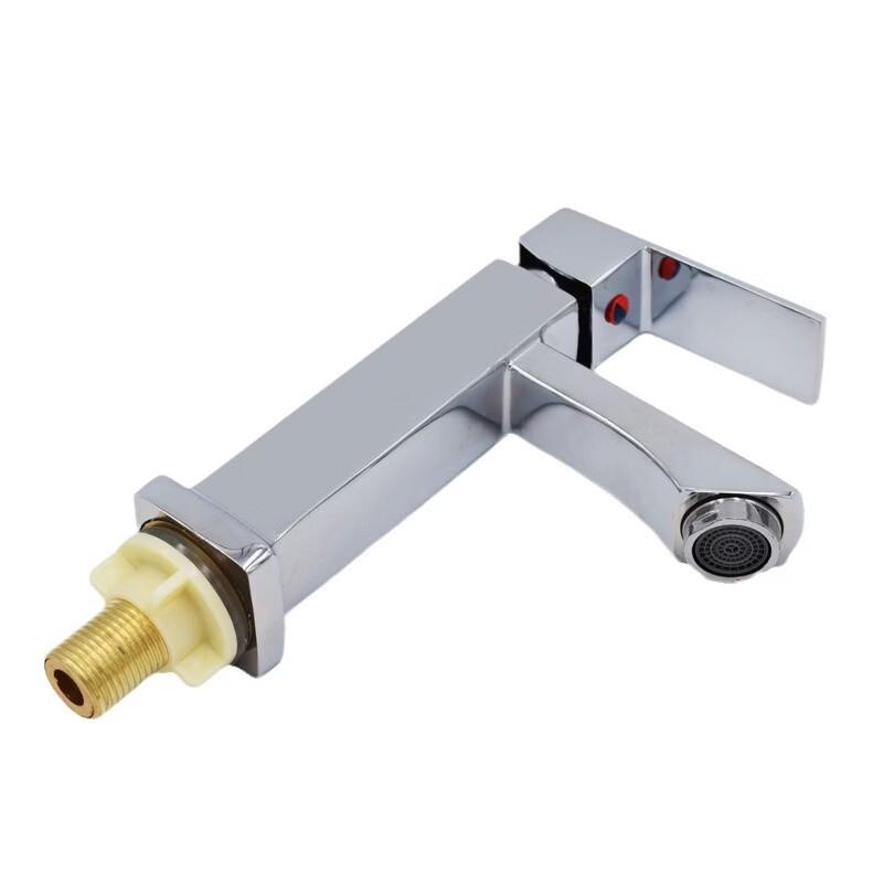 Square Zinc Alloy Single Cold Basin Faucet