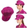 Karneval Disco Paillettenhut Achteckiger Kostümhut Maskenball Glitzerkappen Herren Damen