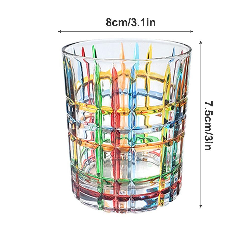 Kieliszek do whisky Wielokolorowy 320ml Niski kieliszek do picia do domu