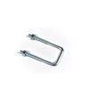 Galvanized Carbon Steel U Bolt and Square Clamp Set Right Angle Screw Buckle for Water Pipe Flange Mounting M6 M8 M10 M12 M14M16