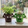 Novelty Shocked Expression Plant Pot 3D Printed Small Plant Container  Gardening Gift