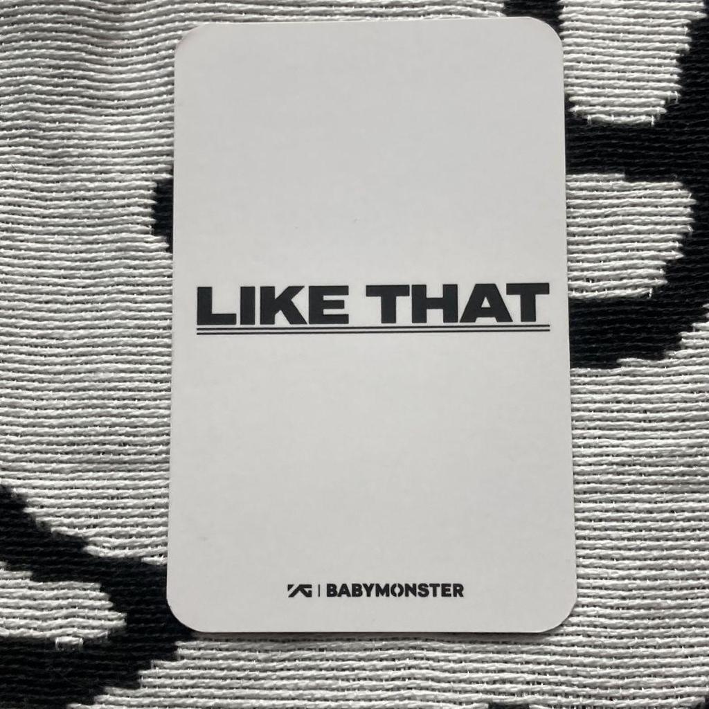 [USED] Parita like that BABYMONSTER Sanok Trading Card