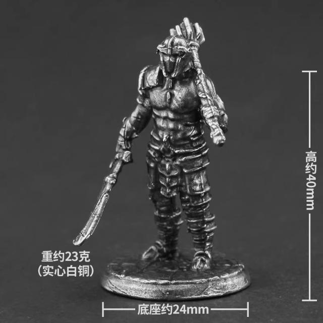 

White Brass Demon Warrior Miniatures | Metal Figurines Tabletop War Game Chess Pieces Collection Gift