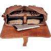 Bag Leather Genuine Shoulder Messenger Men's Vintage Laptop Men Briefcase Brown
