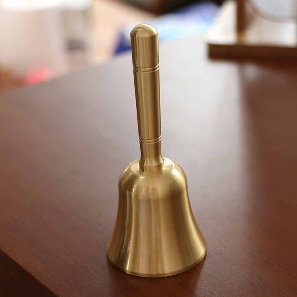 Vintage Reines Kupfer Handglocke Manuelle Bedienung Handkurbelglocke Massives Messing Rufglocke Schulglocke