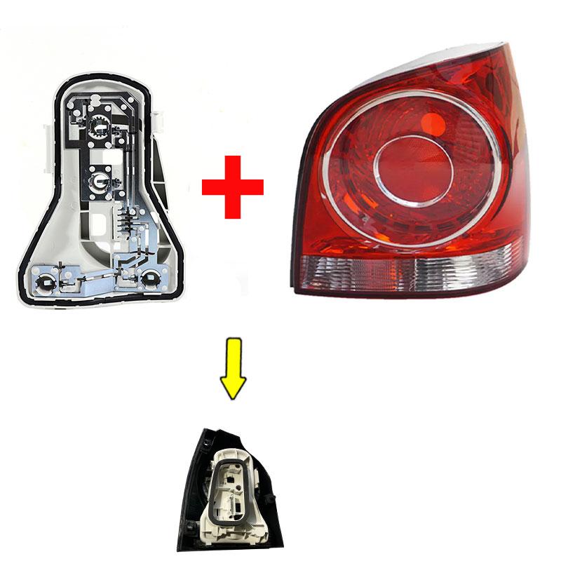Car Accessories Taillight For Volkswagen VW Polo Hatchback 2006-2010 Auto Tail Light And Circuit Board Holder Lamp Without Bulbs