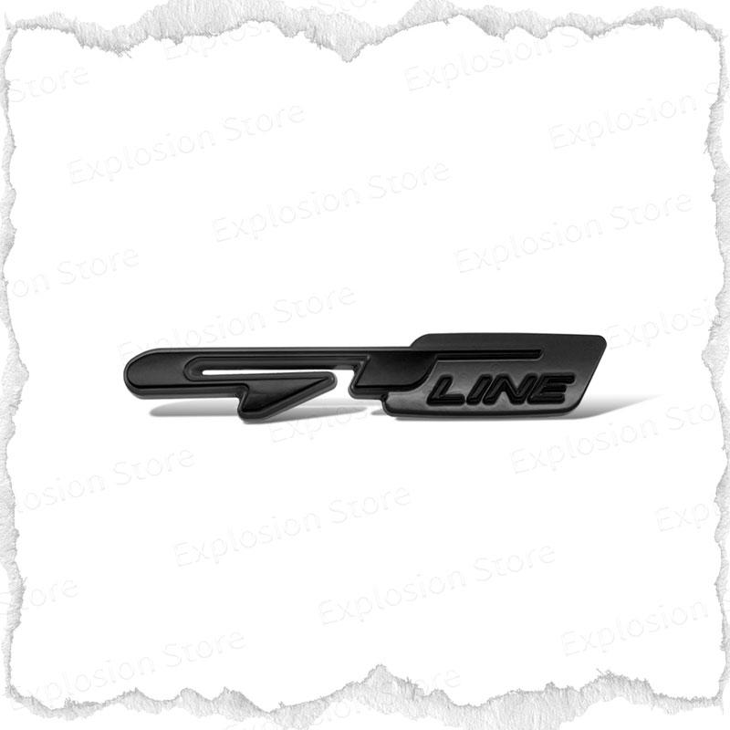 GT GT Line Logo Car Decor Metal Sticker Car Head Grill Emblem Rear Trunk Badge Decals For RCZ For Kia Sportage Rio K3 K5