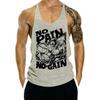 Men's Loose Breathable Sleeveless Training T-Shirt with Custom Logo for Summer Fitness.