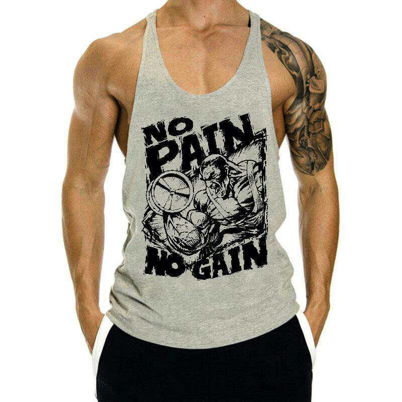 Men's Loose Breathable Sleeveless Training T-Shirt with Custom Logo for Summer Fitness.