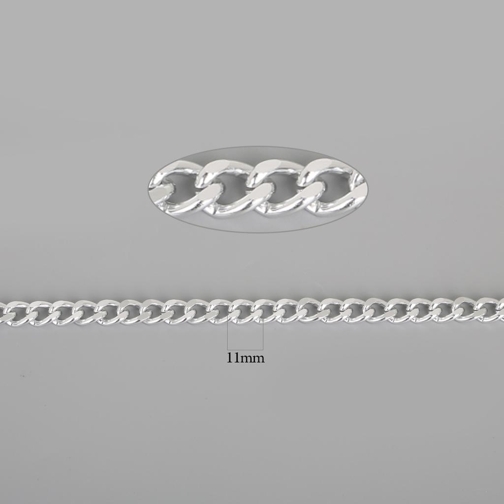 Rhodium/Gold/Aluminum Plated Necklace Chains Brass Bulk for DIY Jewelry Making Materials 4 Size For Selection