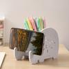 Xiaobudian Elephant Pencil Holder, Creative Phone Stand, Practical Storage Box, Desktop Organizer for Pens Makeup Brushes, Home Office Supplies