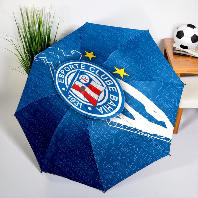 Bahia Fc Crest Emblem Printed Automatic Umbrella, 8-Frame for Travel, camping, Casual Umbrella, Essential Gift for for family and friends
