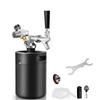 2L(64oz) Mini Keg Growler Kit,Craft Beer Barrel with 0-60psi Co2 Charger & Self-Closing Tap,Beer Carbonated Dispensing Container
