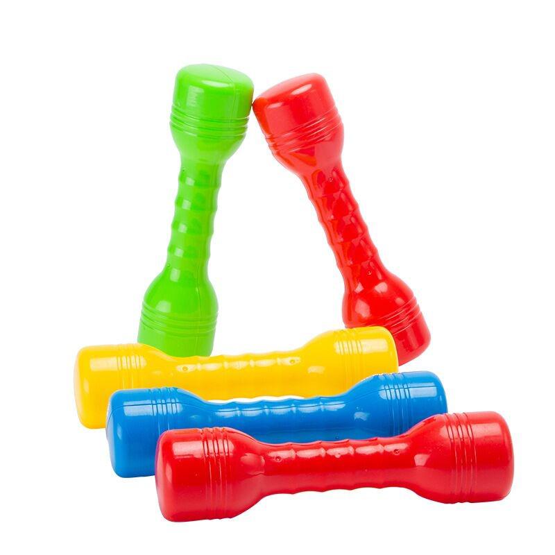 Children's Large Sounding Plastic Dumbbells for Dance and Exercise