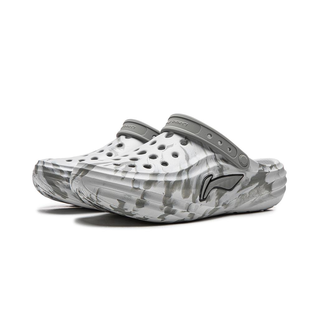 Li Ning Soda Comfortable Lightweight Stylish Breathable Dry Thick Sole Increased Height Wear Resistant Non Slip Shock Absorbing Clogs AGUW005-4